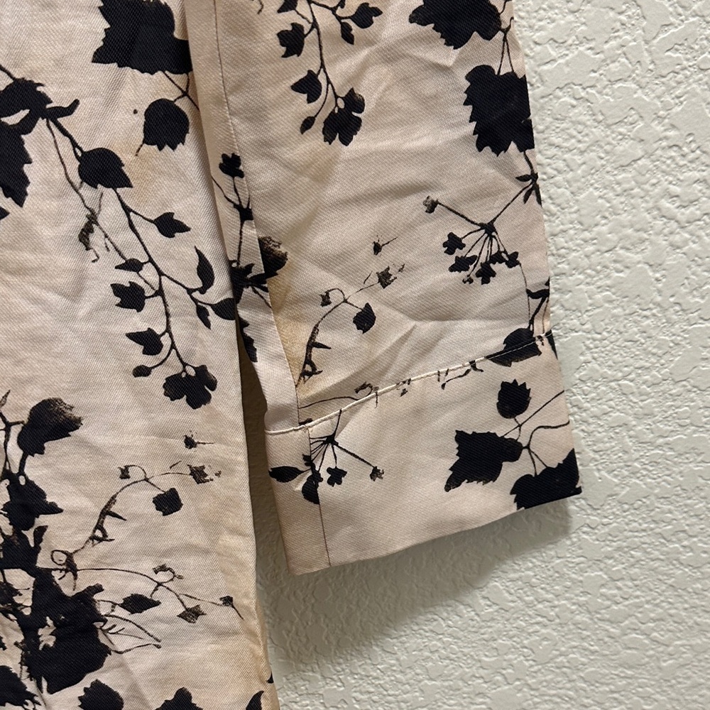 Floral Beige and Black Women's Dress - Picture 4 of 9